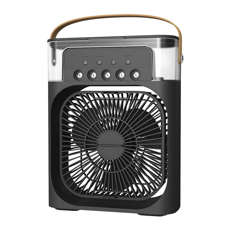 Ventilador Humidificador de Aire con USB, Luces LED Nocturnas y Rociador de Niebla de Agua