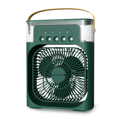 Ventilador Humidificador de Aire con USB, Luces LED Nocturnas y Rociador de Niebla de Agua